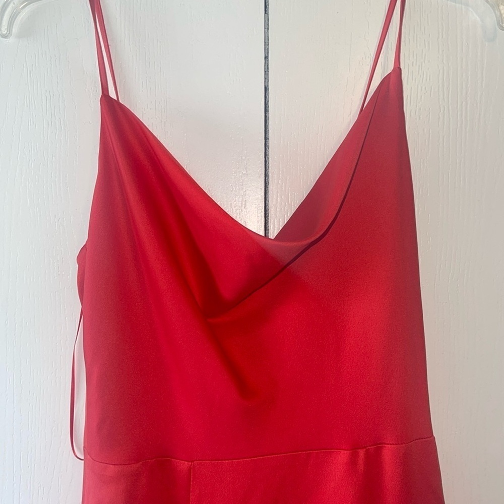 New Lipsy Cowl Neck Red Maxi Dress size 2 floor length ball gown prom wedding - Picture 3 of 5